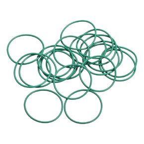 uxcell Fluorine Rubber O-Rings, 25mm OD 23mm ID 1mm Width FKM Seal Gasket for Machinery Plumbing, Green, Pack of 20