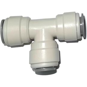Acetal Copolymer 1/2" Tube OD (12.7mm) Tube Fitting, Union Tee Connector, Push to connect for RO water filter system parts (pack of 5)