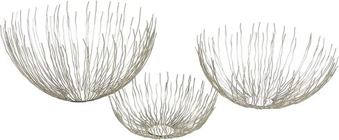 Deco 79 Contemporary Stainless Steel Round Decorative Bowl, Set of 3 18", 15", 11"W, Silver in Saudi Arabia