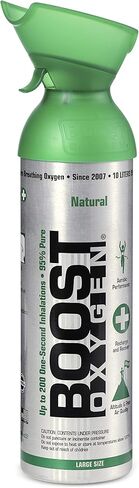 زجاجة Boost Oxygen Canned 4 المحمولة سعة 10 لتر من الأكسجين الطبيعي مع علبة زجاجة أكسجين معلب بحجم الجيب بنكهة الجريب فروت in Kuwait