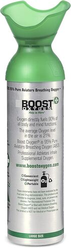 زجاجة Boost Oxygen Canned 4 المحمولة سعة 10 لتر من الأكسجين الطبيعي مع علبة زجاجة أكسجين معلب بحجم الجيب بنكهة الجريب فروت in Kuwait