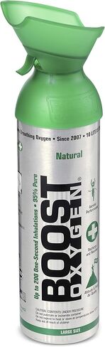 زجاجة Boost Oxygen Canned 4 المحمولة سعة 10 لتر من الأكسجين الطبيعي مع علبة زجاجة أكسجين معلب بحجم الجيب بنكهة الجريب فروت in Kuwait