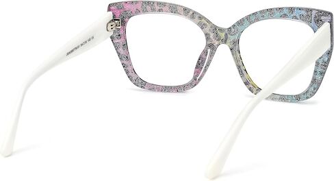 VOOGLAM Square Non Prescription Blue Light Glasses for Women Anti UV Eyestrain Computer Office TV Eyewear Haidera in Saudi Arabia