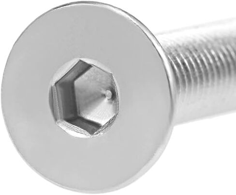 uxcell M8x35mm Flat Head Machine Screws Inner Hex Screw 304 Stainless Steel Fasteners Bolts 10Pcs in Saudi Arabia