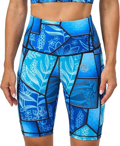 UIUO-UIPEU High Waisted Biker Shorts for Women Workout Shorts Athletic Leggings Tights Running Printed Yoga Shorts in Saudi Arabia