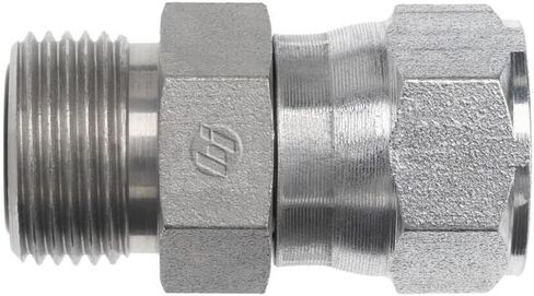 برينان إندستريز FS6402-08-08 تركيب سدادة وجه دائرية من الفولاذ المستقيم، 13/16 بوصة - 16 NPT × 3/4 بوصة - 16 خيط NPT، 1/2 بوصة ختم وجه ذكر × 1/2 بوصة أنثى JIC دوارة in Saudi Arabia