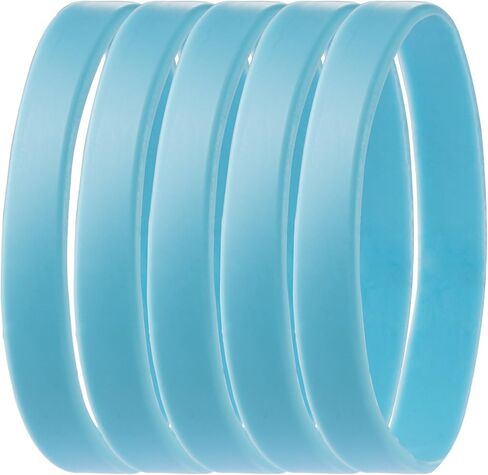 الأساور سيليكون الأساور المطاطية سحر الكبار بلون العصابات الرياضية فارغة للمرأة الرجال 5 قطعة إلى 12 قطعة in Kuwait