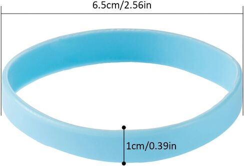 الأساور سيليكون الأساور المطاطية سحر الكبار بلون العصابات الرياضية فارغة للمرأة الرجال 5 قطعة إلى 12 قطعة in Kuwait