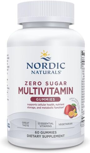 علكات متعددة خالية من السكر من Nordic Naturals - مكمل نباتي متعدد الفيتامينات - مانجو فاكهة العاطفة - 60 علكة قائمة على البكتين - 12 فيتامين أساسي للبالغين - غير معدلة وراثيًا - 30 حصة in Kuwait