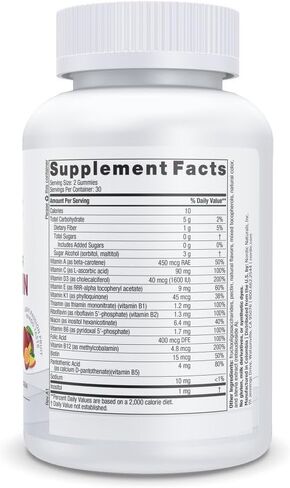 علكات متعددة خالية من السكر من Nordic Naturals - مكمل نباتي متعدد الفيتامينات - مانجو فاكهة العاطفة - 60 علكة قائمة على البكتين - 12 فيتامين أساسي للبالغين - غير معدلة وراثيًا - 30 حصة in Kuwait