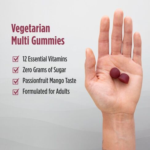 علكات متعددة خالية من السكر من Nordic Naturals - مكمل نباتي متعدد الفيتامينات - مانجو فاكهة العاطفة - 60 علكة قائمة على البكتين - 12 فيتامين أساسي للبالغين - غير معدلة وراثيًا - 30 حصة in Kuwait