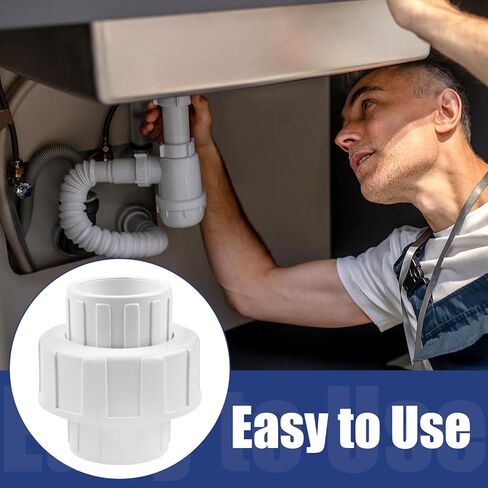 6 قطع تركيب أنابيب توصيل PVC مقاس 1 بوصة، اتحاد انزلاقي PVC مقاس 1 بوصة، جدول اقتران محول PVC الأبيض 40، حلقة دائرية EPDM (مقبس × مقبس) in Kuwait