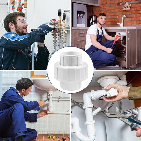 6 قطع تركيب أنابيب توصيل PVC مقاس 1 بوصة، اتحاد انزلاقي PVC مقاس 1 بوصة، جدول اقتران محول PVC الأبيض 40، حلقة دائرية EPDM (مقبس × مقبس) in Kuwait