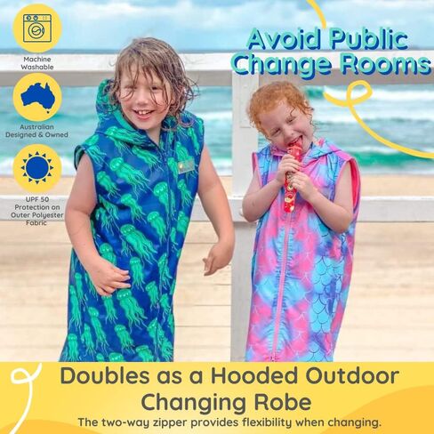 SCHMIK Unisex Swim Parka. Inc Swim Bag. Warm Change Coat. Girls, Boys & Kids. in Saudi Arabia