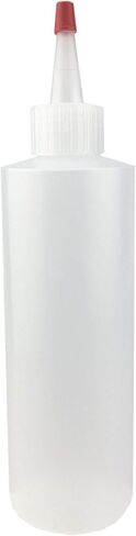 Hobbyland Squeeze Bottles, LDPE Plastic Bottles, Natural Cylinder Bottles, Yorker Spout Red Caps, Tips have .30 Hole (1oz, 6 Bottles) in Saudi Arabia