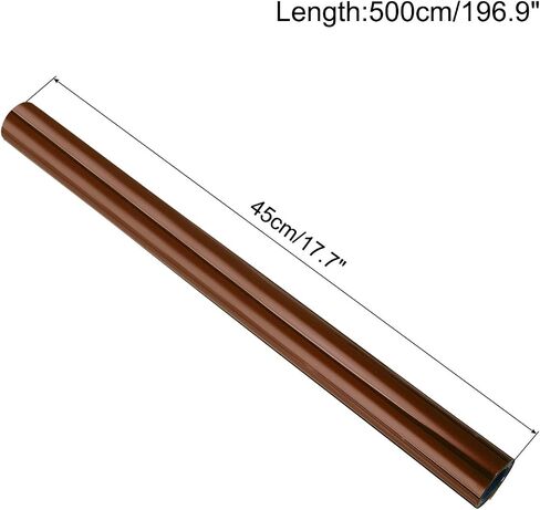 MECCANIXITY Window Privacy Film, One Way Daytime Privacy Heat Control Blocking Static Cling Window Tint for Home Office, Brown, 17.7x196.9 Inch in Saudi Arabia