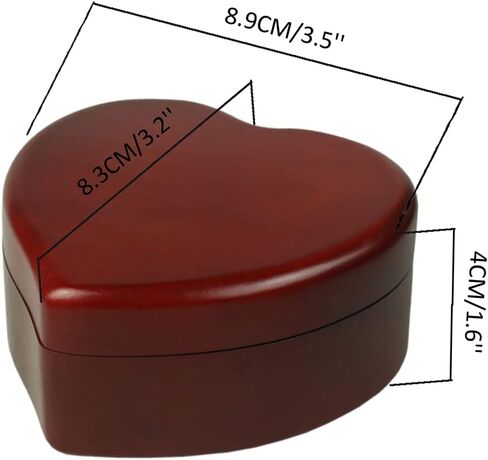 SOFTALK Solid Heart-Shaped Music Box Retro Music Box Christmas Birthday And Valentine's Day Gifts For Boy And Girl Friends (Wine Red Box, Tune : Anastasia-Once Upon A December) in Saudi Arabia