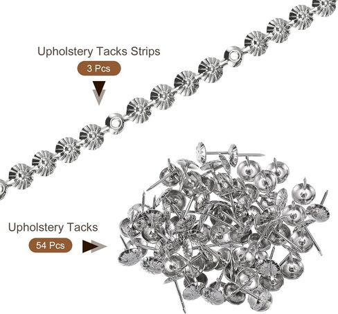 uxcell 3Pcs Upholstery Tacks Strips, 1Meter Flower Decorative Nail Trims for Sofa Headboard Chair Furniture with Upholstery Nails (11mm Bronze) in Saudi Arabia