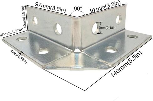 4 Packs 4 Holes Square Mounting Struct Channel Brackets, Fits for ½" Bolt with 1-5/8" Strut Channel, C Channel Fitting Feets in Saudi Arabia