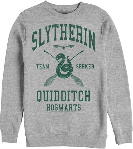 Warner Brothers Harry Potter and The Deathly Hallows Slytherin Quidditch Seeker Mens Pullover Crew Fleece in Saudi Arabia