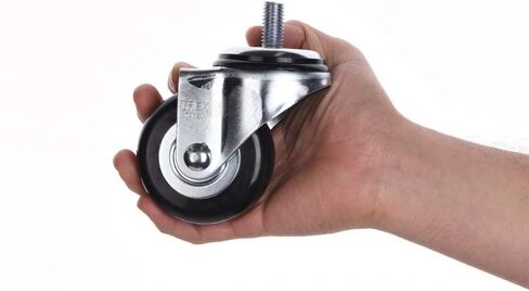[T-REX CASTER] Easy Install, 3inch Heavy Duty Casters, All Swivel 1/2-13UNC *1 Stem Caster with Polyurethane Wheel. Load Capacity - 750 Lbs Per Caster (Pack of 4) Unversal Fit. T503S-2(D/B) LN in Saudi Arabia