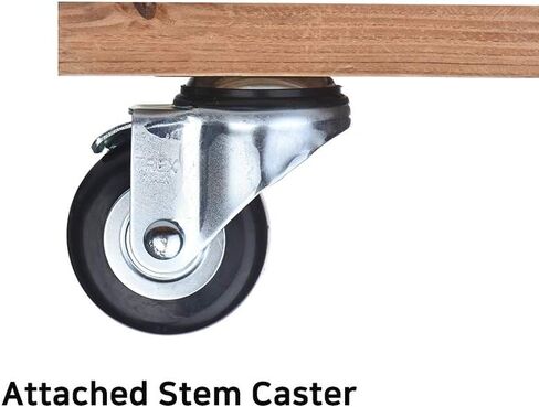 [T-REX CASTER] Easy Install, 3inch Heavy Duty Casters, All Swivel 1/2-13UNC *1 Stem Caster with Polyurethane Wheel. Load Capacity - 750 Lbs Per Caster (Pack of 4) Unversal Fit. T503S-2(D/B) LN in Saudi Arabia