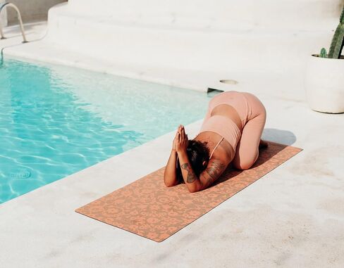 YOGA DESIGN LAB | The Cork Yoga Mat | Eco Luxury | Ideal for Hot Yoga, Power, Bikram, Ashtanga, Sweaty Workouts | Studio Quality | Includes Carrying Strap! in Kuwait