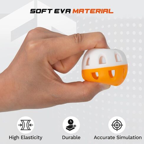 Practice Golf Balls (20-Pack) 42mm Limited-Flight Rubber Golf Balls to Improve Your Swing - Hollow Airflow Mini Soft Balls - Good for Home Putting & Backyard Swing, Indoor & Outdoor in Saudi Arabia
