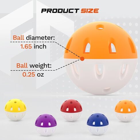 Practice Golf Balls (20-Pack) 42mm Limited-Flight Rubber Golf Balls to Improve Your Swing - Hollow Airflow Mini Soft Balls - Good for Home Putting & Backyard Swing, Indoor & Outdoor in Saudi Arabia