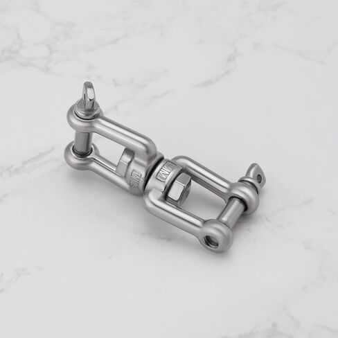 ECSiNG 4pcs 316 Stainless Steel Swivel Double Shackle M5x67mm Double Jaw Shackle Jaw Anchor Connector for Garden, Yard, Boat, and Outdoor Use in Saudi Arabia