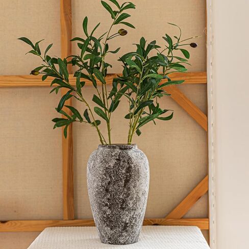 Rustic Ceramic Floor Large Vase for Farmhouse Decor, Pottery Clay Tall Terracotta Vase for Flowers, Pottery Vase for Living Room Decor, Shelf, Mantel Decoration, Wedding Housewarming Gift in Saudi Arabia