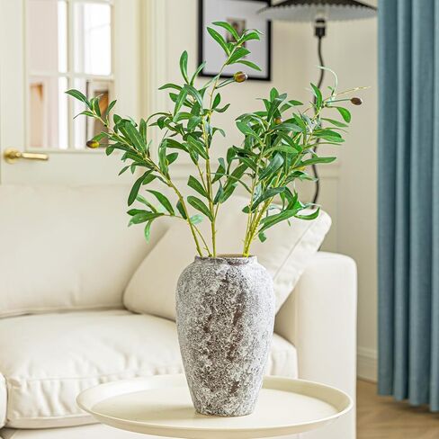 Rustic Ceramic Floor Large Vase for Farmhouse Decor, Pottery Clay Tall Terracotta Vase for Flowers, Pottery Vase for Living Room Decor, Shelf, Mantel Decoration, Wedding Housewarming Gift in Saudi Arabia