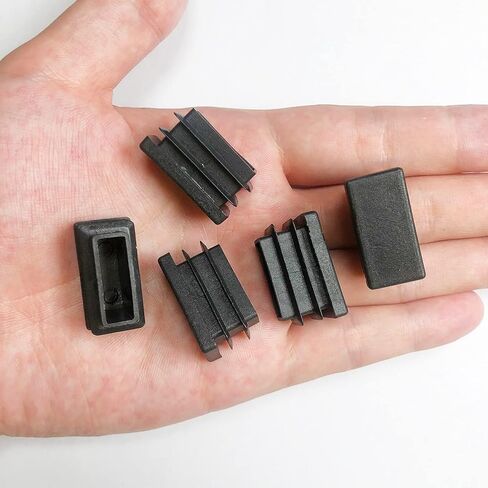 مستطيل البلاستيك التوصيل أنابيب آخر نهاية غطاء 26 مللي متر x 13 مللي متر الأسود كرسي الإنزلاق لجدول كرسي الجرف إدراج التشطيب التوصيل 50 قطعة in Kuwait