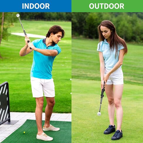 Golf Swing Trainer, Stretchable Swing Training Device with Sound-Emitting Swing Rod aids in Practice, Lightweight, Durable Golf Swing Mas with Ergonomic Grip in Saudi Arabia