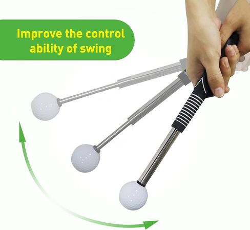 Golf Swing Trainer, Stretchable Swing Training Device with Sound-Emitting Swing Rod aids in Practice, Lightweight, Durable Golf Swing Mas with Ergonomic Grip in Saudi Arabia