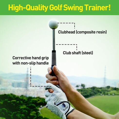 Golf Swing Trainer, Stretchable Swing Training Device with Sound-Emitting Swing Rod aids in Practice, Lightweight, Durable Golf Swing Mas with Ergonomic Grip in Saudi Arabia