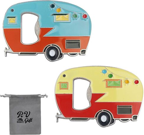 Bottle Opener Magnetic with Fridge Magnets Sticker,RV Camper Bottles Opener Caravan Bottle Beer Opener Unique Beer Gift Idea for Camper Lovers Cool Gadgets Outdoor Picnic Home Using in Saudi Arabia