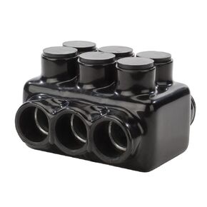 NSI Polaris Heavy Duty Connector, IPLDH Series, 750-250 MCM AWG Wire Range, 3 Ports, 5/16" Hex, 4.50" Width, 3.50" Height, 5.00" Length,IPLDH750-3