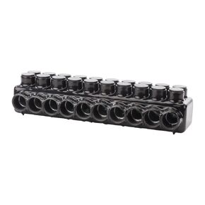 NSI Polaris Heavy Duty Connector, IPLDH Series, 750-250 MCM AWG Wire Range, 10 Ports, 5/16" Hex, 4.50" Width, 3.50" Height, 14.60" Length,IPLDH750-10
