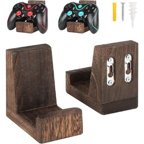 حامل وحدة التحكم في الألعاب مثبت على الحائط، حامل سماعة رأس عالمي لملحقات أجهزة الكمبيوتر الشخصية، حامل سماعة الرأس لسلسلة Xbox PS5 PS4 بواسطة تثبيت لاصق خشبي أو براغي تثبيت 2 حزمة in Kuwait