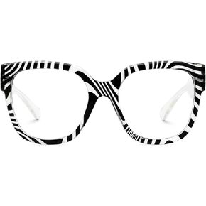Zeelool Blue Light Blocking Glasses, Square Glasses Frame for Women Eyeglasses with Non-prescription Clear Lenses ZJGP347466