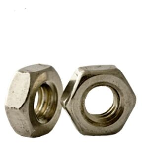 #10-24 Hex Machine Screw Nuts (Pack of 25), 18-8 (304 / A2) Stainless Steel, Corrosion/Rust Resistant, Coarse Thread Finished Hex Nuts for Screws & Bolts - by Chipmunk Hardware, SS764036