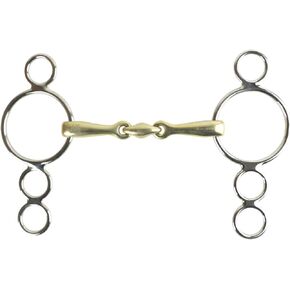 AK Dutch Gag Multi Ring Double Jointed German Silver Horse Riding Bit AKRS-2632