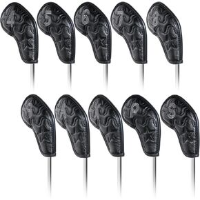 Craftsman Golf 10pcs/Set 4 5 6 7 8 9 A P X S Star Black Iron Headcovers Head Covers Protecter Case