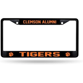 Rico Industries NCAA Clemson Tigers Black Chrome Frame with Printed Inserts 12" x 6" Car/Truck Auto Accessory