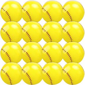 16 قطعة من كرة البيسبول الصفراء القابلة للنفخ، كرة شاطئ رياضية قابلة للنفخ لفصل الصيف، حمام السباحة، لوازم الحفلات الرياضية، الأنشطة المائية in Kuwait