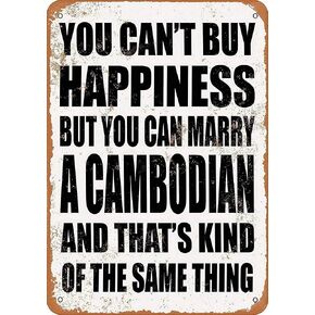 You Can Marry A Cambodian Tin Signs Art Iron Painting Metal Plaque Vintage Wall Decor Poster for House Cafe Restaurant Bar in Saudi Arabia