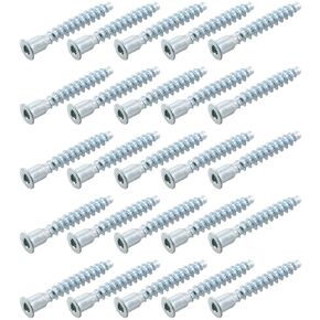 Furniture Confirmat Screws RLECS 25pcs M7x50mm Hex Socket Wood Screws Countersunk Head Furniture Confirmat Screws for Wood DIY Knock Down