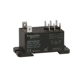 Schneider Electric/legacy Relay Power Relay, 24Vac, 30A, Dpdt, Panel - 92S11A22D-24
