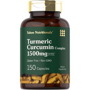 Turmeric Supplement | 1500 mg | 150 Capsules | Turmeric Curcumin Complex with Black Pepper | Non-GMO and Gluten Free